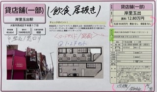 ★オススメ　居抜き貸店舗★（大阪市西成区/千本南）