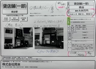 ★オススメ　貸店舗★（大阪市天王寺区）